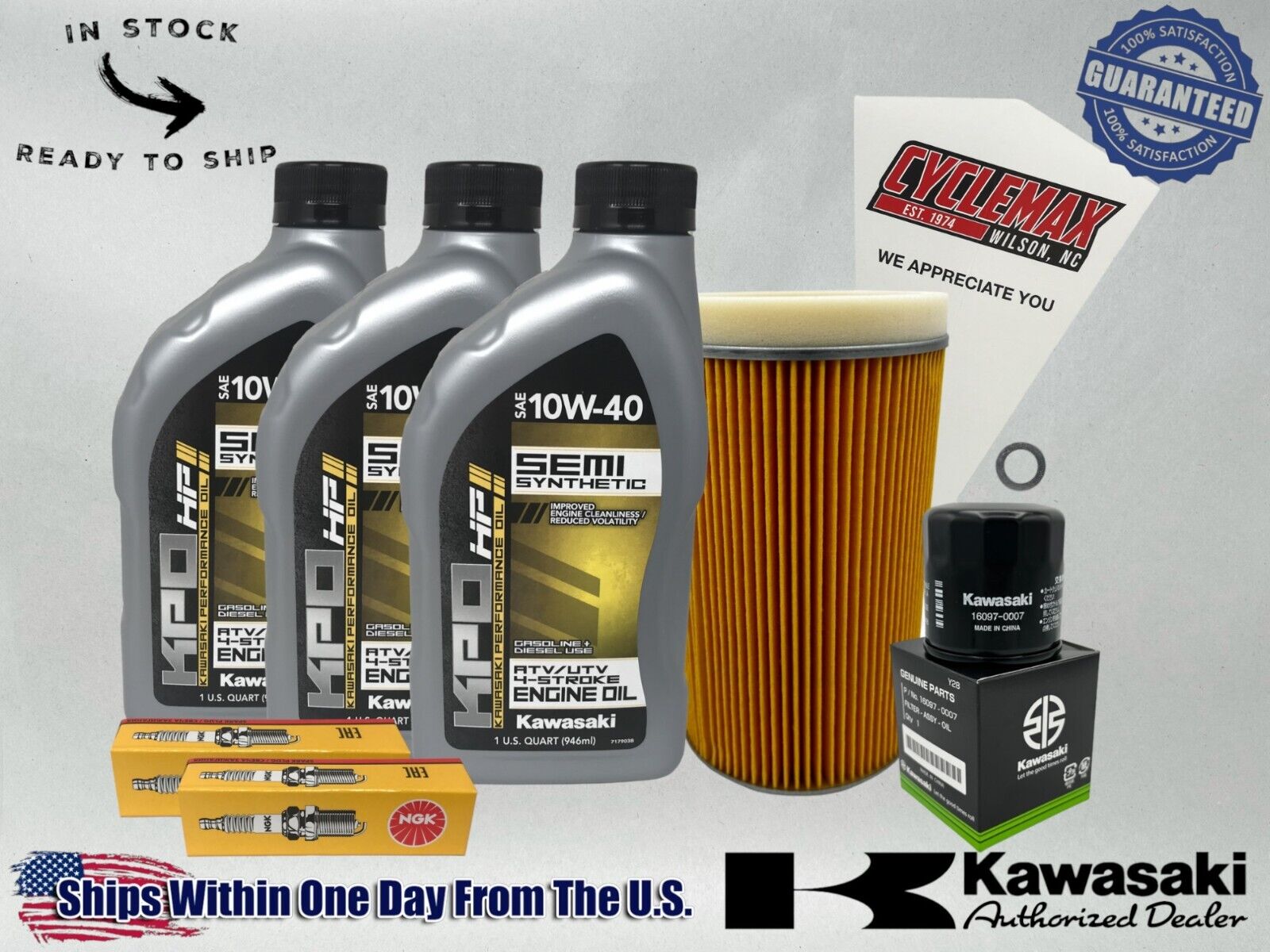 Cyclemax Semi-Syn KPO Tune-Up Kit fits 2012-2024 Kawasaki TERYX 4 750 800 4X4