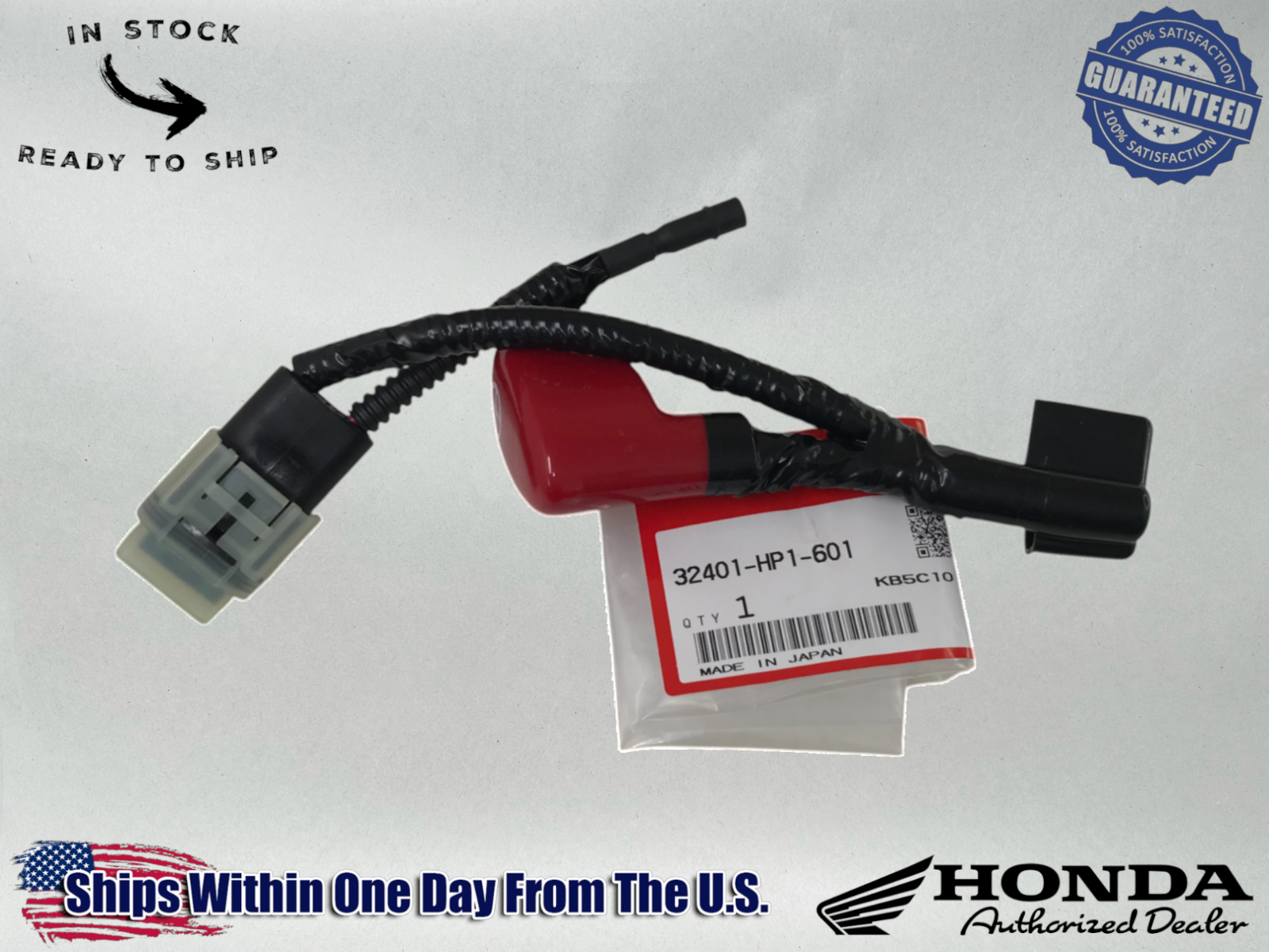 Honda OEM TRX450ER Battery Cable Lead TRX 450ER Positive Side 32401-HP1-601