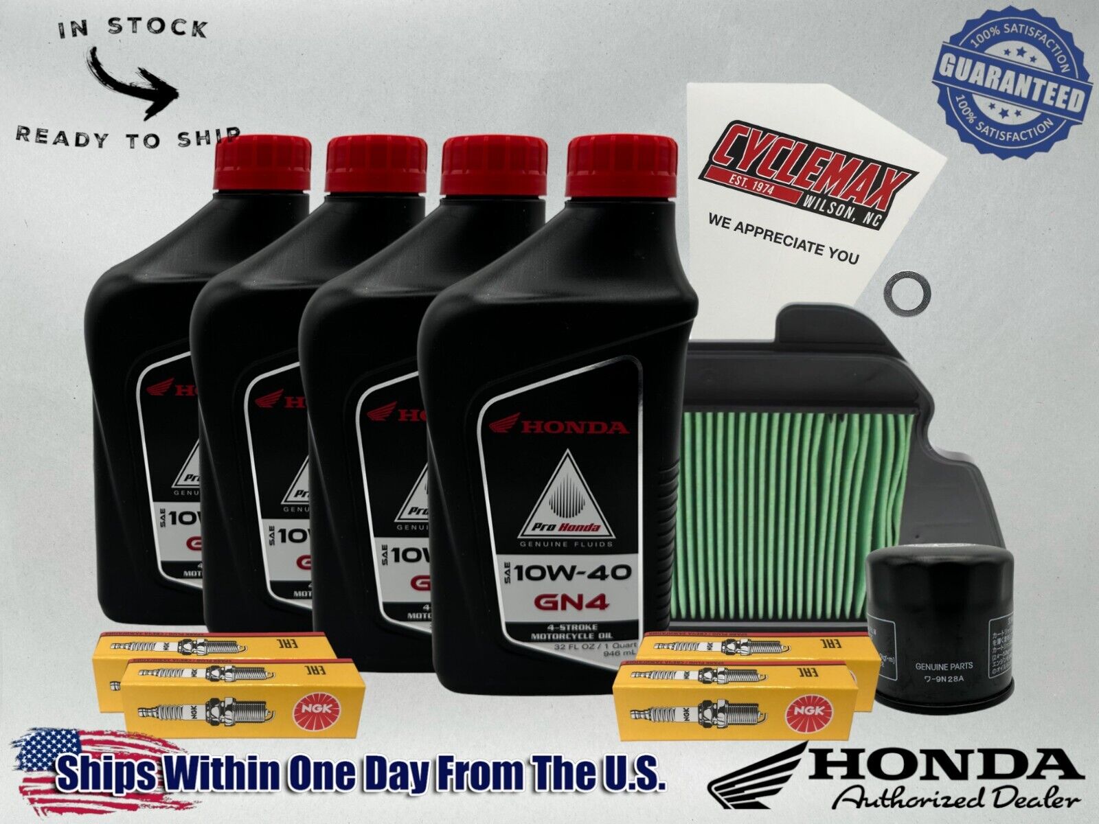 Cyclemax Standard GN4 10W-40 Tune-Up Kit fits 2014-2018 Honda CBR650