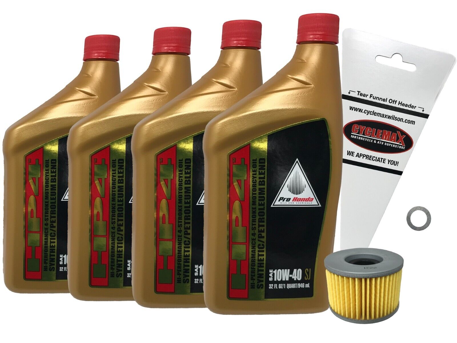 2014-2023 Honda Pioneer 700 OEM HP4 Semi Synthetic Oil Change Kit