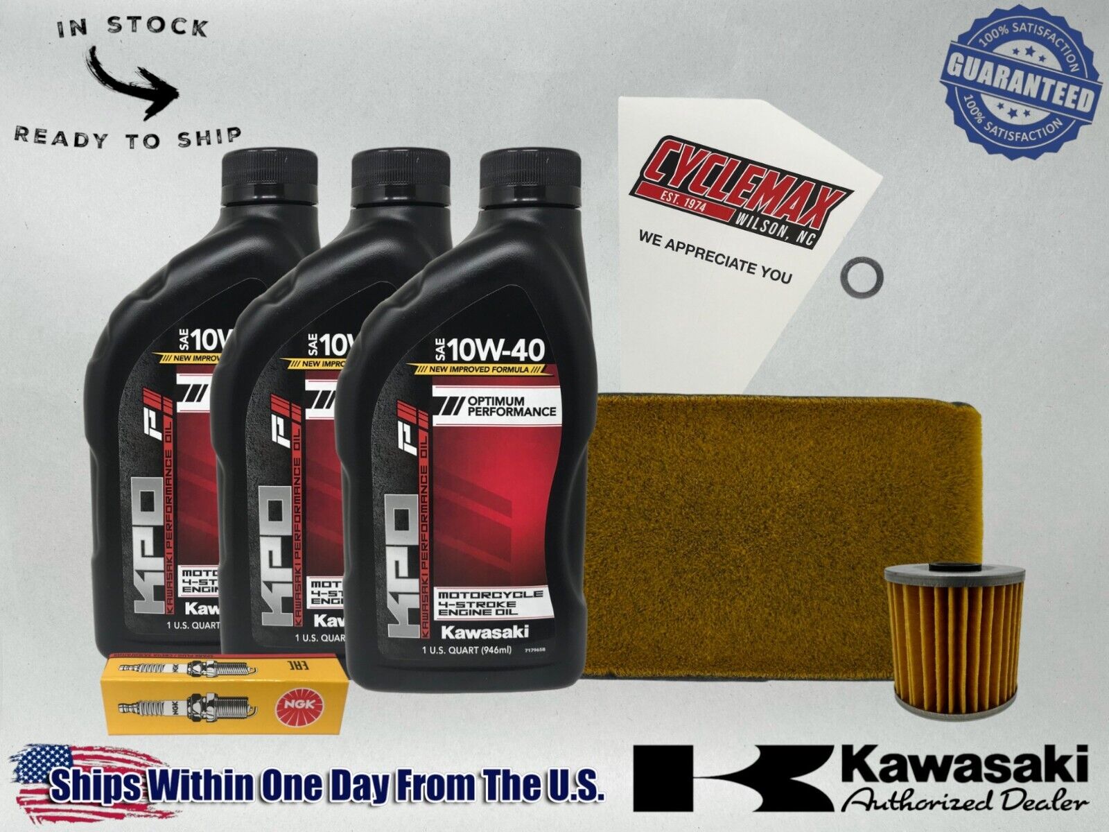 Cyclemax Standard KPO Tune-Up Kit fits 2003-2011 Kawasaki BAYOU 250