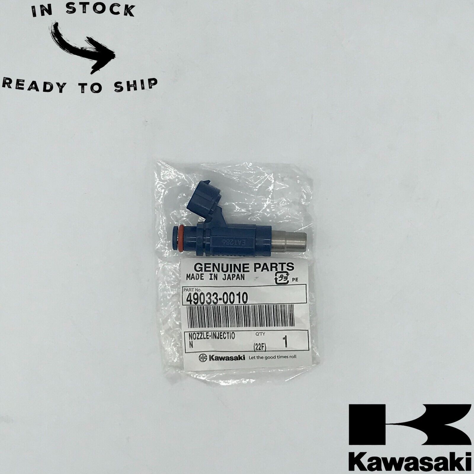 Genuine OEM Kawasaki Fuel Injector Nozzle 49033-0010