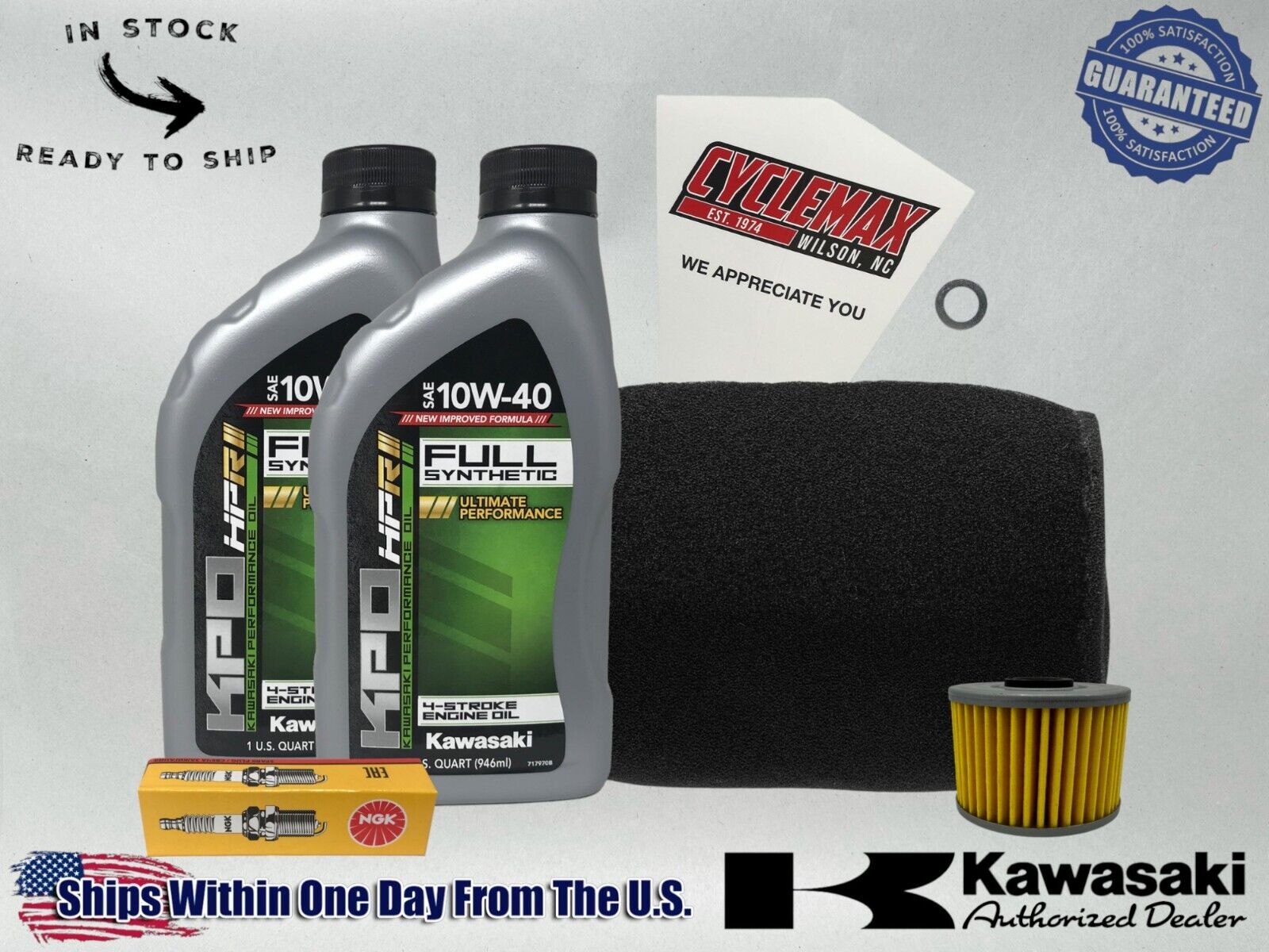 Cyclemax Full-Synthetic KPO Tune-Up Kit fits 2008-2014 Kawasaki KFX450R