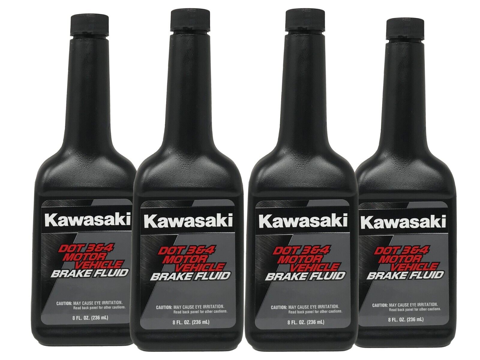 Kawasaki Genuine OEM DOT 3 & 4 Motor Vehicle Brake Fluid K61081-002A - 4 Pack