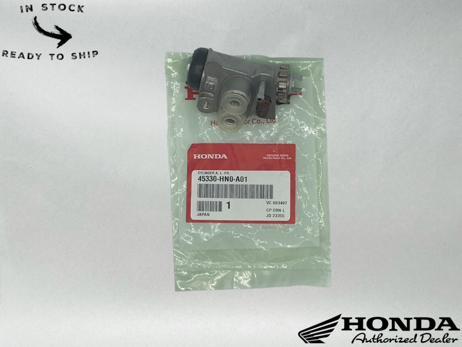 Honda Genuine OEM CYLINDER A, L. FR. 45330-HN0-A01