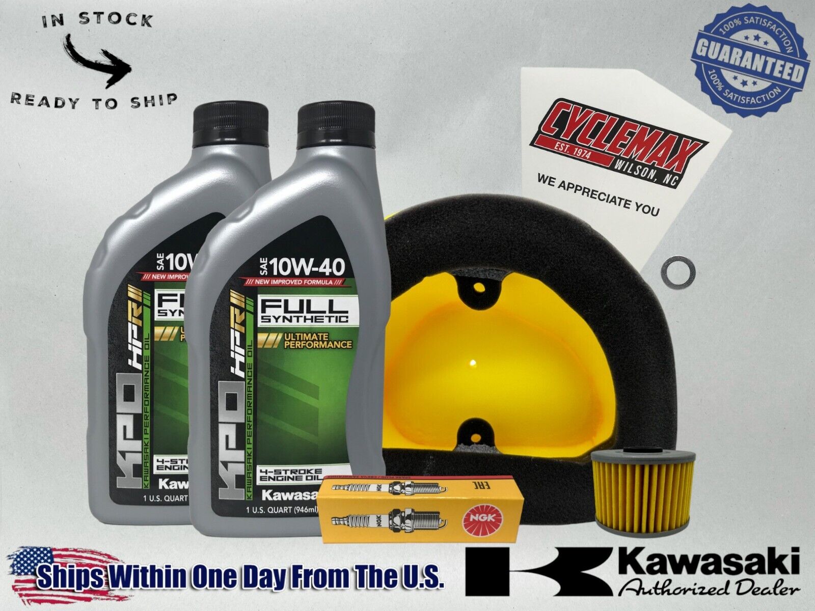 Cyclemax Full-Synthetic KPO Tune-Up Kit fits 2006-2012 Kawasaki KX450F