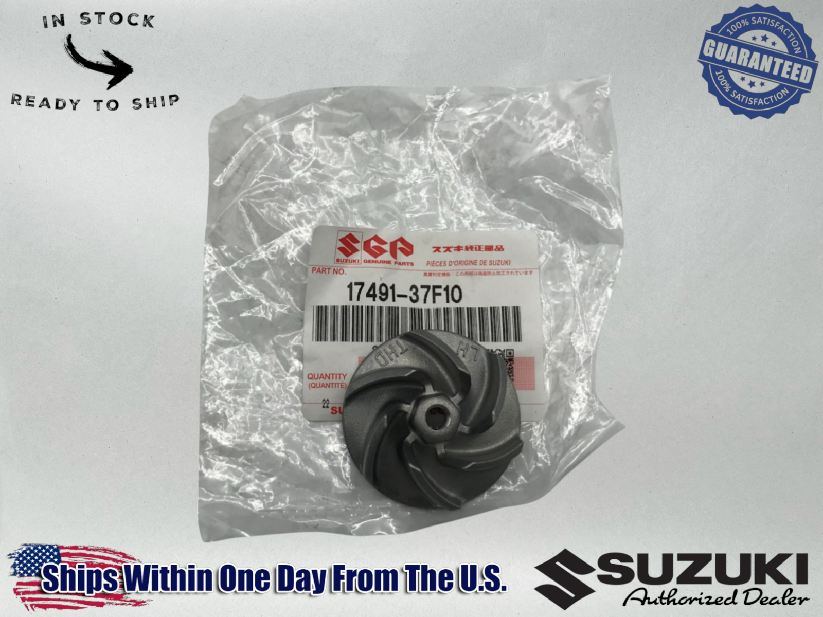 Suzuki Genuine OEM Authentic 01-08 RM250 RM 250 WATER PUMP IMPELLER 17491-37F10