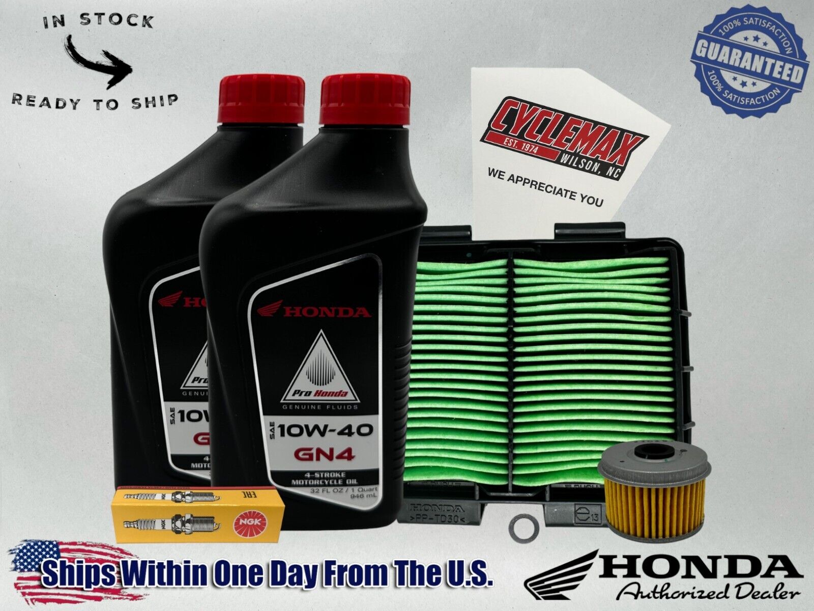 Cyclemax Standard GN4 10W-40 Tune-Up Kit fits 2021-2024 Honda CRF300L