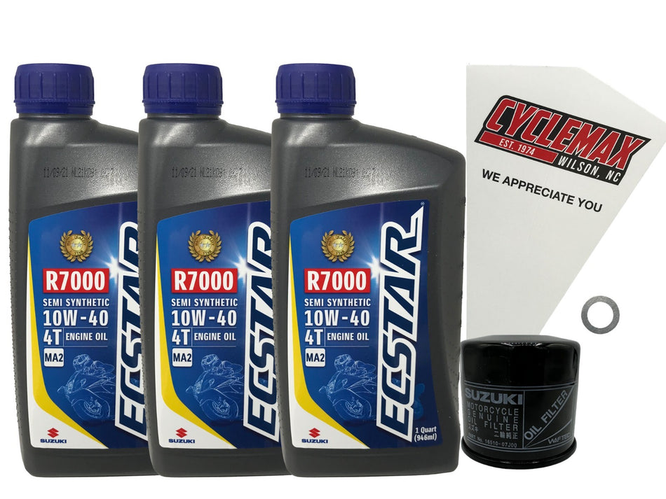 Genuine OEM Semi-Synthetic Oil Change Kit fits 2007-2010 Suzuki LT-A450