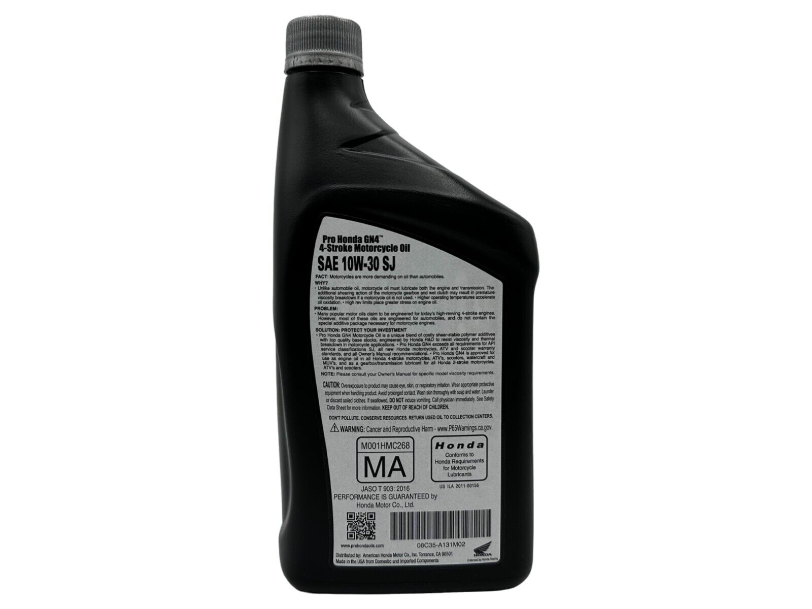 Honda Genuine OEM GN4 Motorcycle 10W-30 Oil 08C35-A131M02 