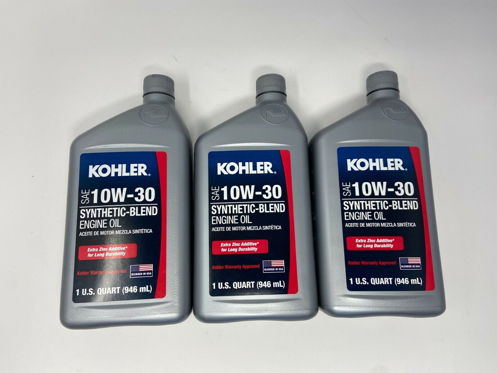 Kohler 10W30 Semi Synthetic Motor Oil 3 QUARTS 25 357 65-S 3 PACK 10w-30