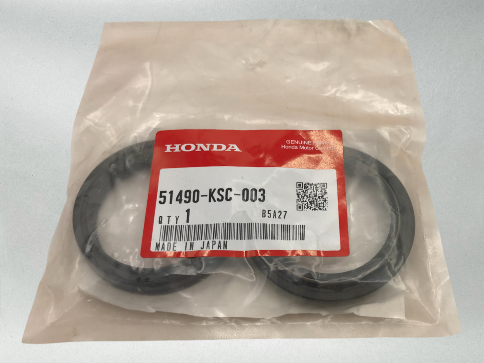 2 Honda Genuine OEM FORK SEAL SET LT AND RT SET PAIR 51490-KSC-003