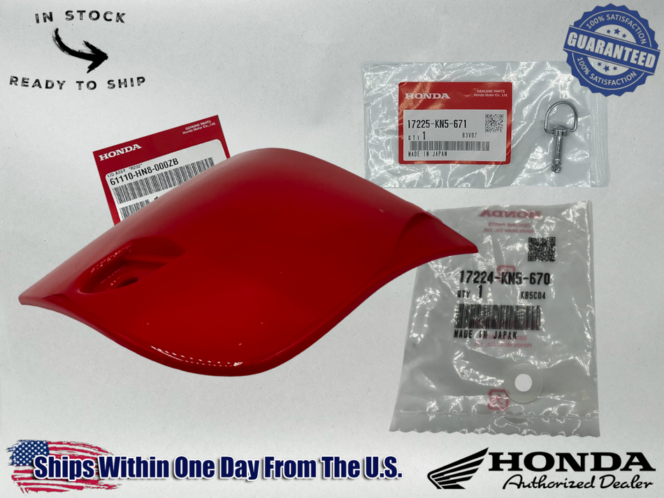 Honda OEM UTILITY BOX LID, STUD, WASHER for TRX650 TRX680 RINCON PATRIOT RED