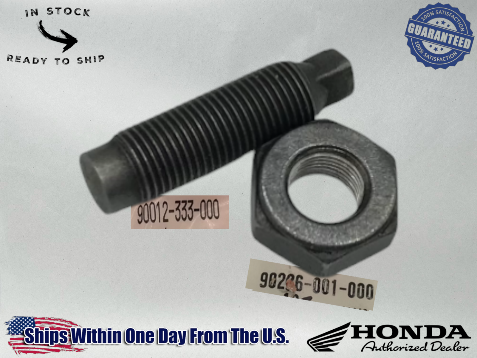 Honda OEM Z50 CT70 CT90 XR100 TAPPET SCREW AND NUT 90012-333-000 + 90206-001-000