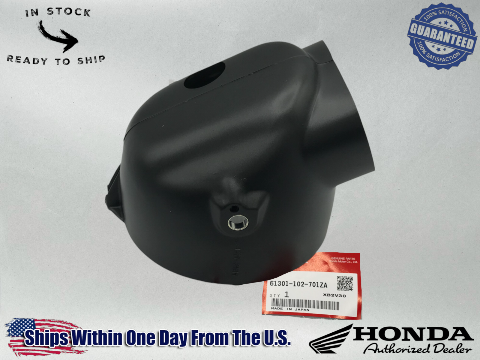 Honda OEM Black Headlight Shell Bucket Case CT110 Trail 110 61301-102-701ZA