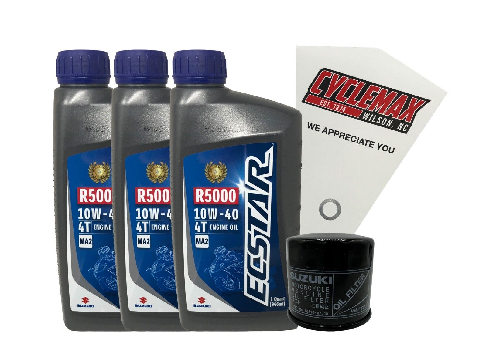 Cyclemax Genuine OEM Standard Oil Change Kit fits 2006-2022 Suzuki GSX-R600