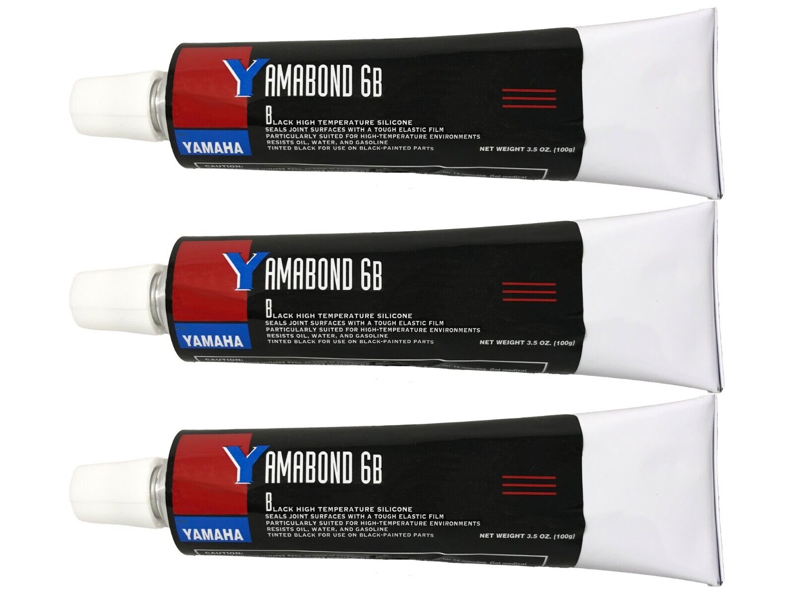 Yamaha Genuine OEM Yamabond  High Temperature Silicone ACC-YAMAB-ND-6B - 3 Pack