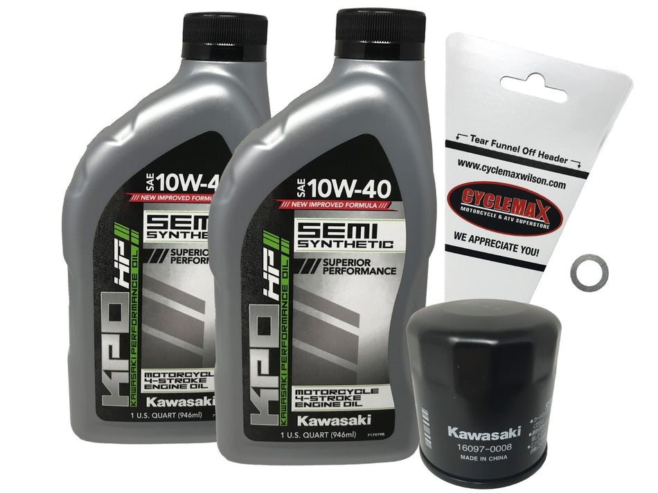 Kawasaki KPO Semi-Synthetic Oil Change Kit for 2015-2023 VULCAN S