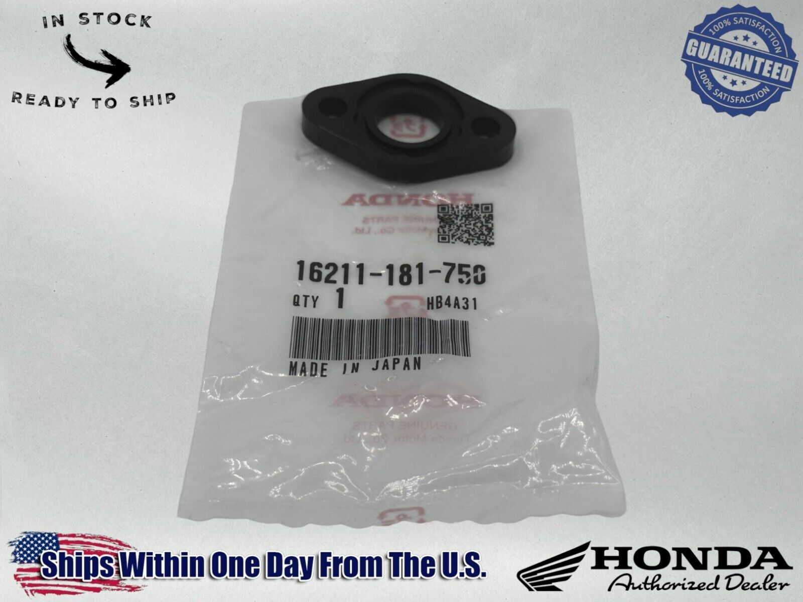 Honda Genuine OEM Authentic Carburetor Insulator 16211-181-750