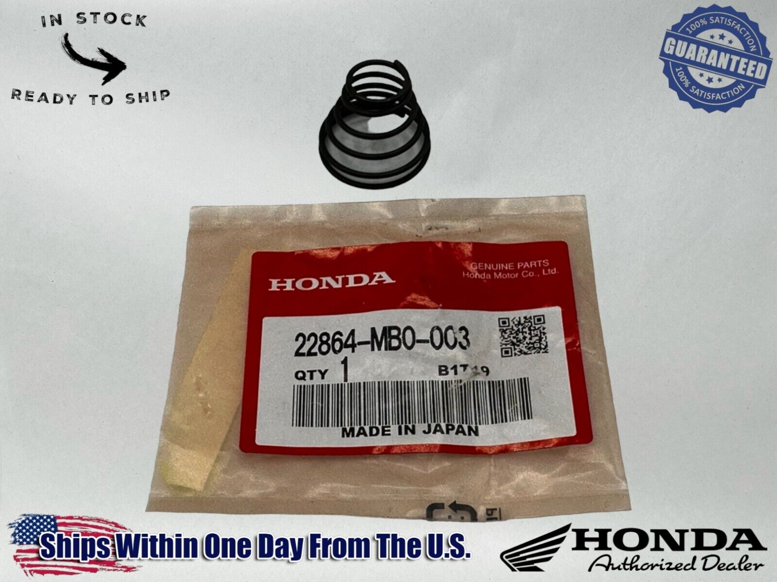 Honda Genuine OEM Authentic Spring 22864-MB0-003