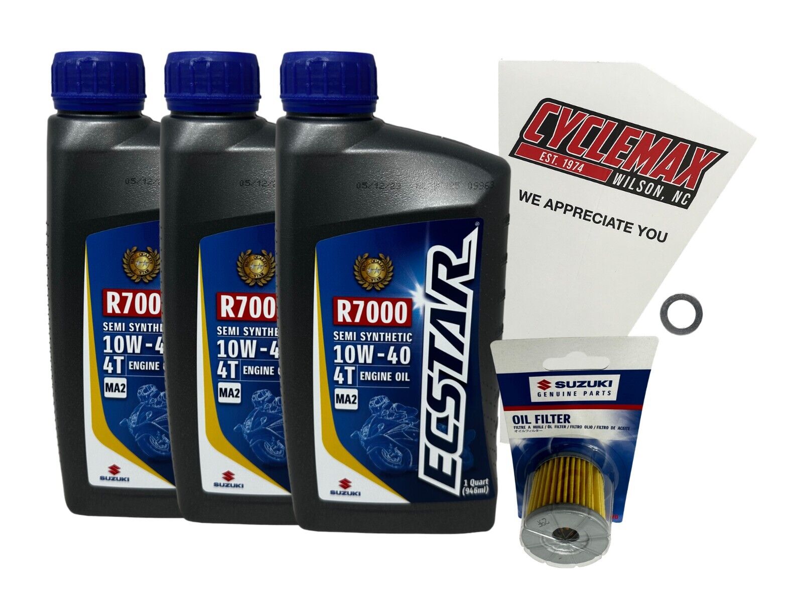 CyclemaxSemi Synthetic Oil Change Kit fits 2003-2018 Suzuki LTZ 400 QuadSport