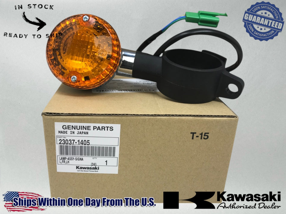 Kawasaki Genuine OEM 2002-08 VULCAN MEAN STREAK FRONT LT TURN SIGNAL 23037-1405