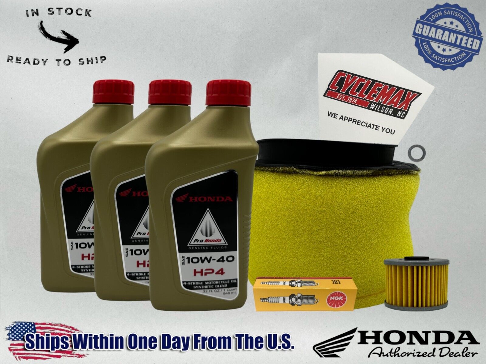 Cyclemax Semi-Synthetic HP4 Tune-Up Kit fits 1985-1987 Honda BIG RED ATC250