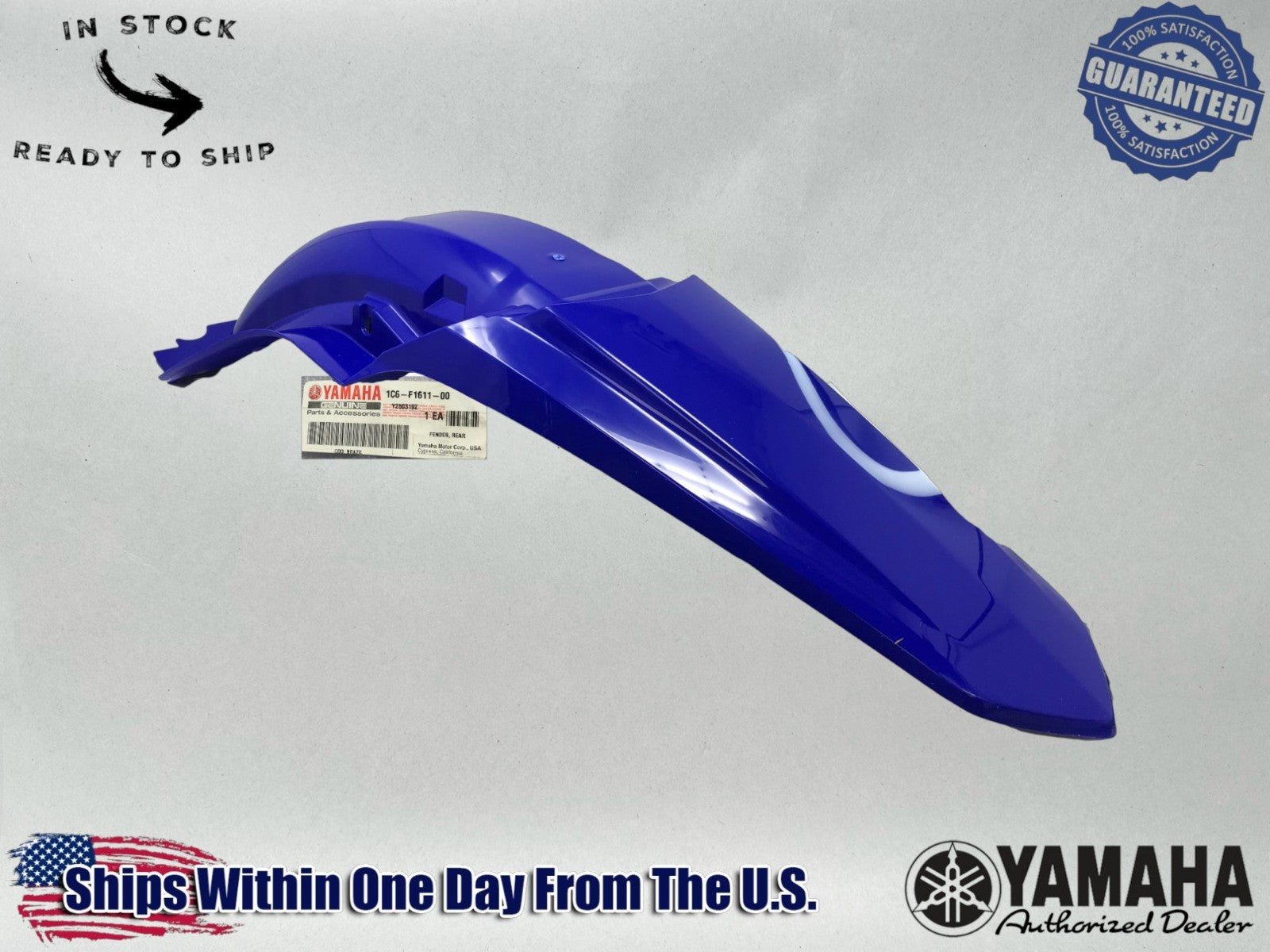 Yamaha Genuine OEM 2005-22 TTR230 TT-R TTR 230 BLUE REAR FENDER 1C6-F1611-00-00