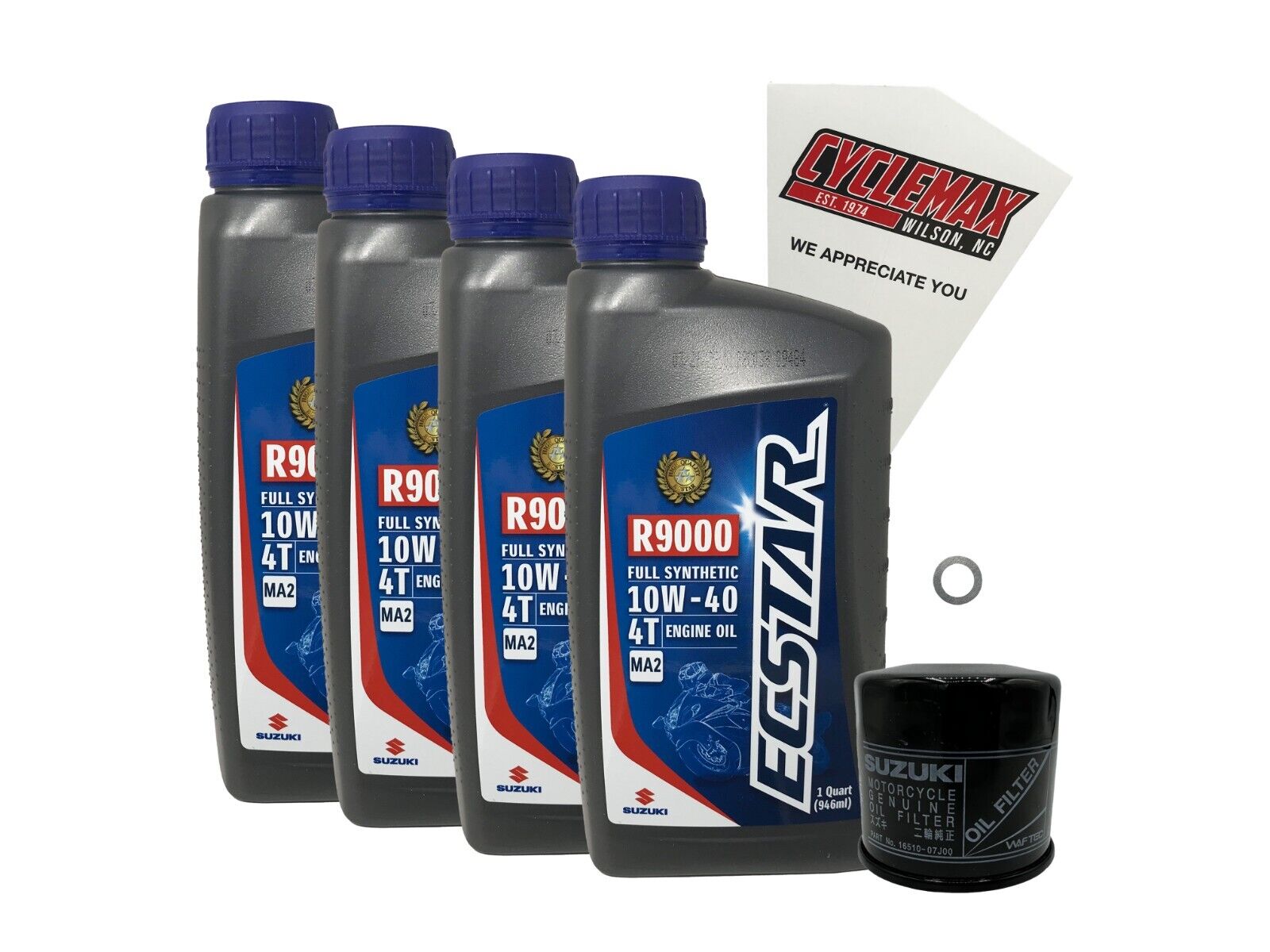 Cyclemax OEM Full Synthetic Oil Change Kit fits 2007-2011 Suzuki GSX-1250