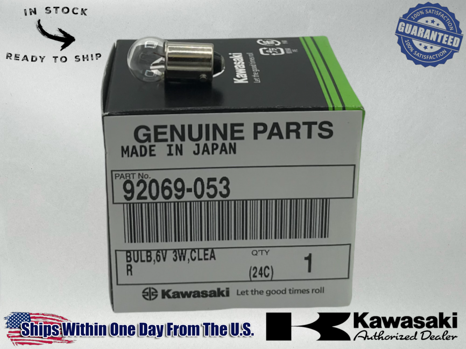 Kawasaki Genuine OEM Authentic Bulb 92069-053 1