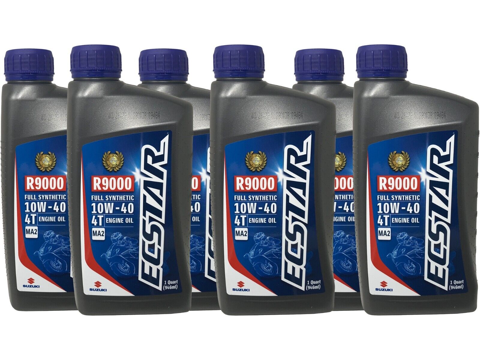 Suzuki Ecstar 10W40 R9000 FullSynthetic Motor Oil 990A0-01E40-01Q - 6 Pack