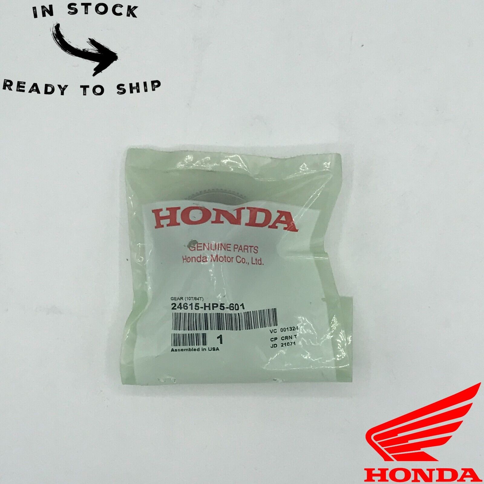 Genuine OEM Honda Starter Reduction Gear Shaft 24615-HP5-601