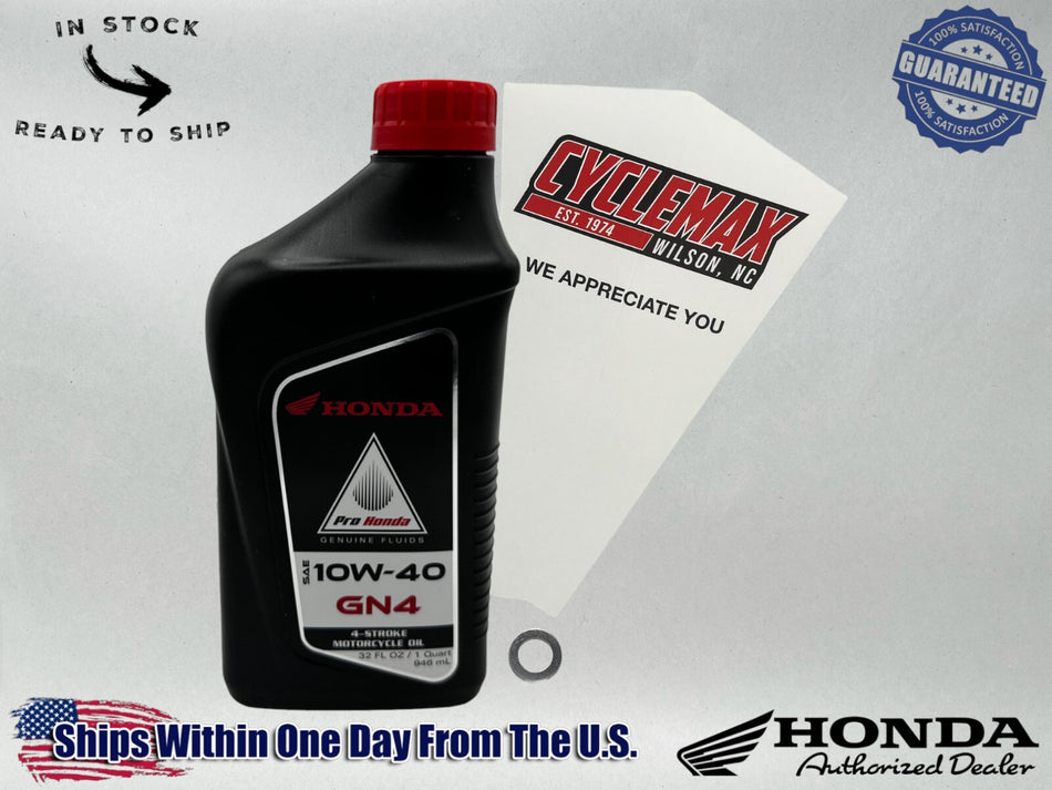 Standard GN4 10W-40 Oil Change Kit fits 2018-2025 Honda CRF125F