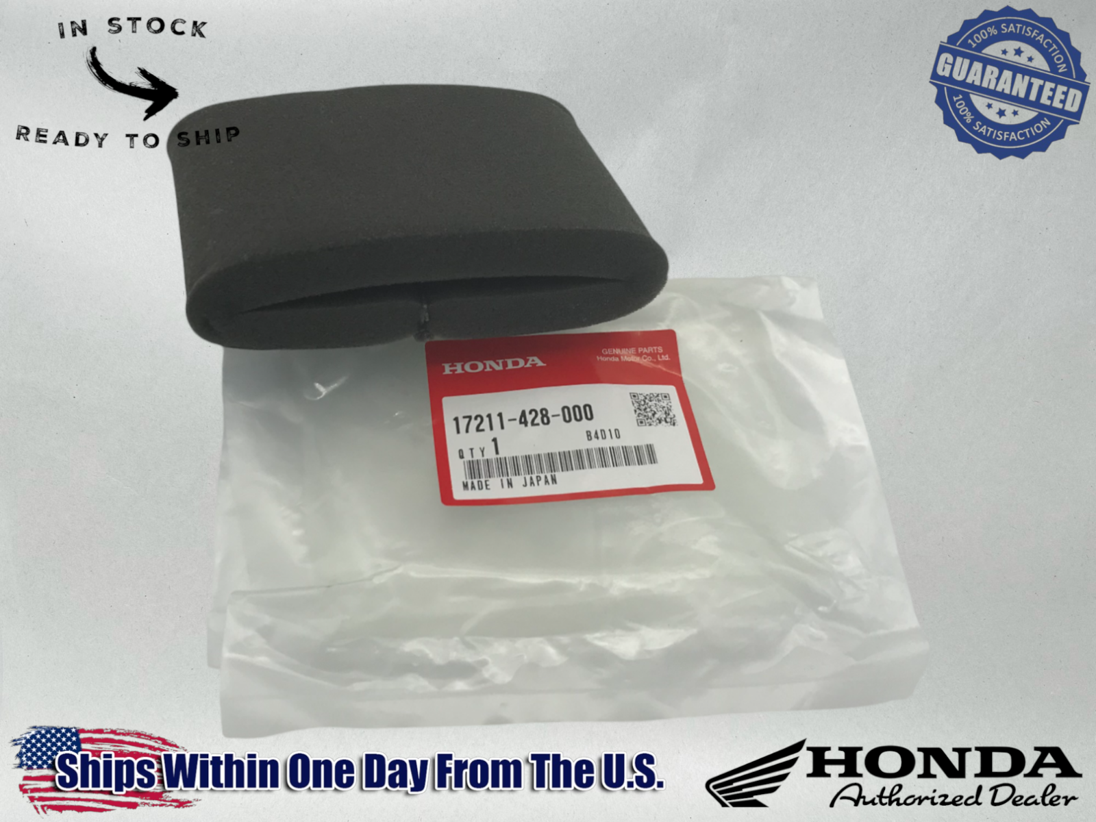 Honda OEM Air Filter Cleaner Element 78-81 XL 250 S 79-80 XR 250 17211-428-000