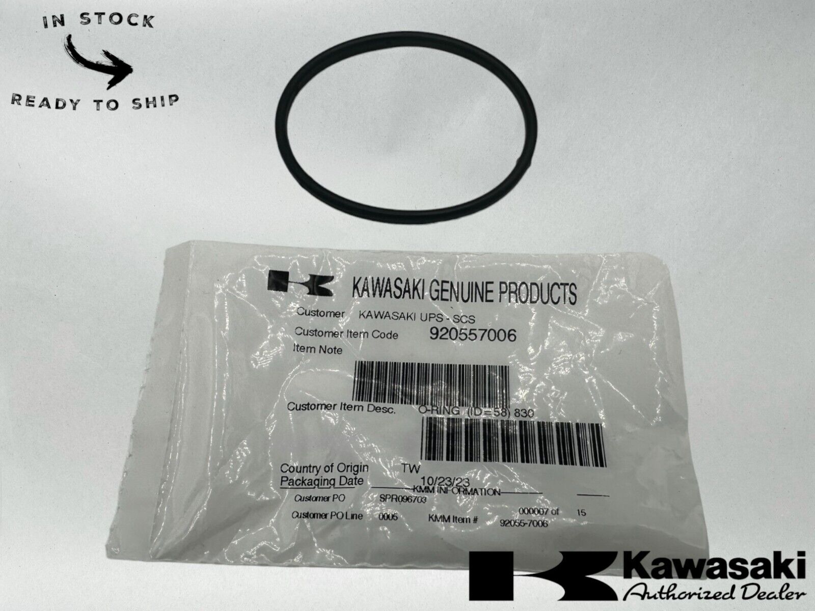 Kawasaki Genuine OEM O Ring 92055-7006