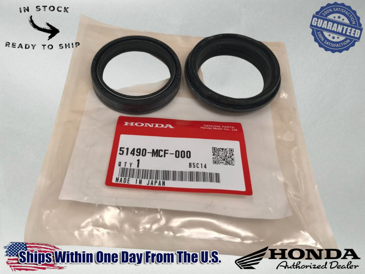 2 Honda Genuine OEM Authentic Fork Seal Set CBR900 CBR600 VFR800 51490-MCF-000