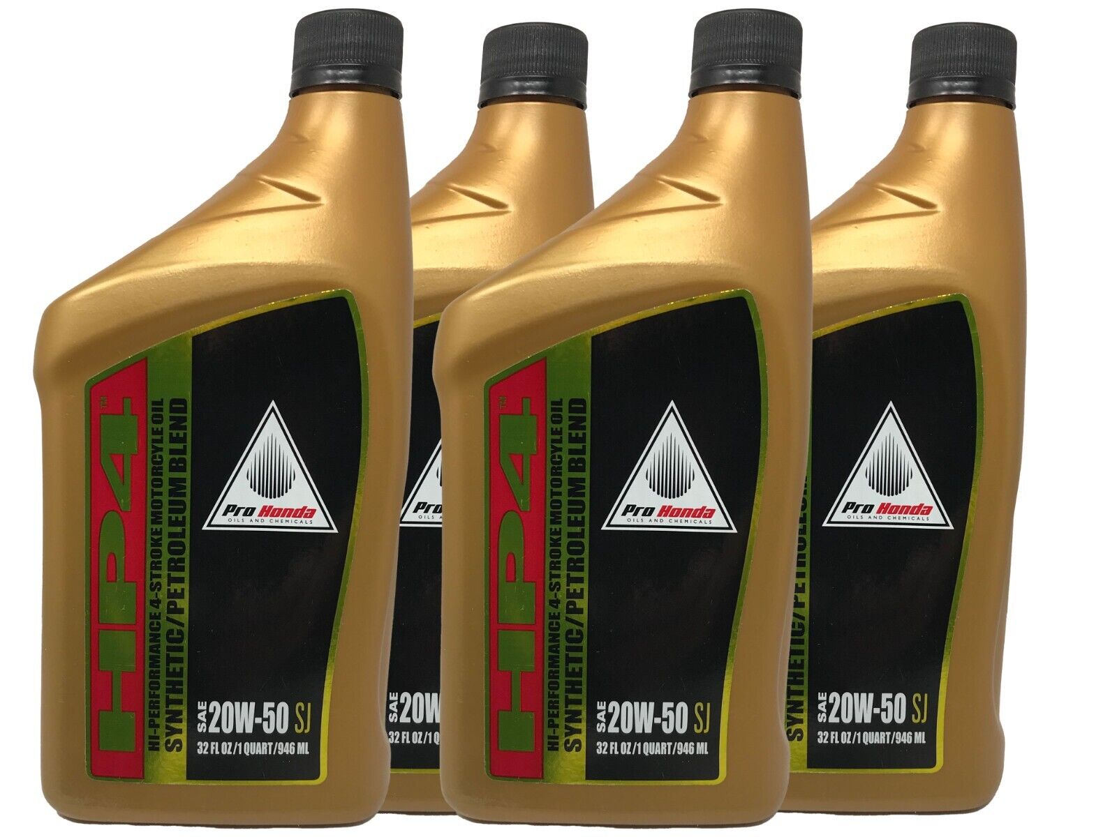 Honda Genuine OEM HP4 20W-50 Synthetic/Petrol Oil Blend 08C35-A25W0M - 4 Pack