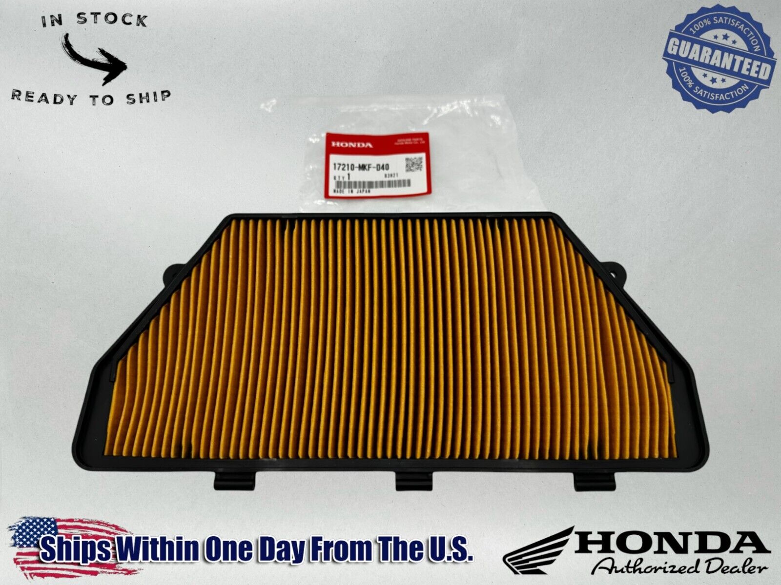 Honda Genuine OEM Authentic Air Filter 17210-MKF-D40