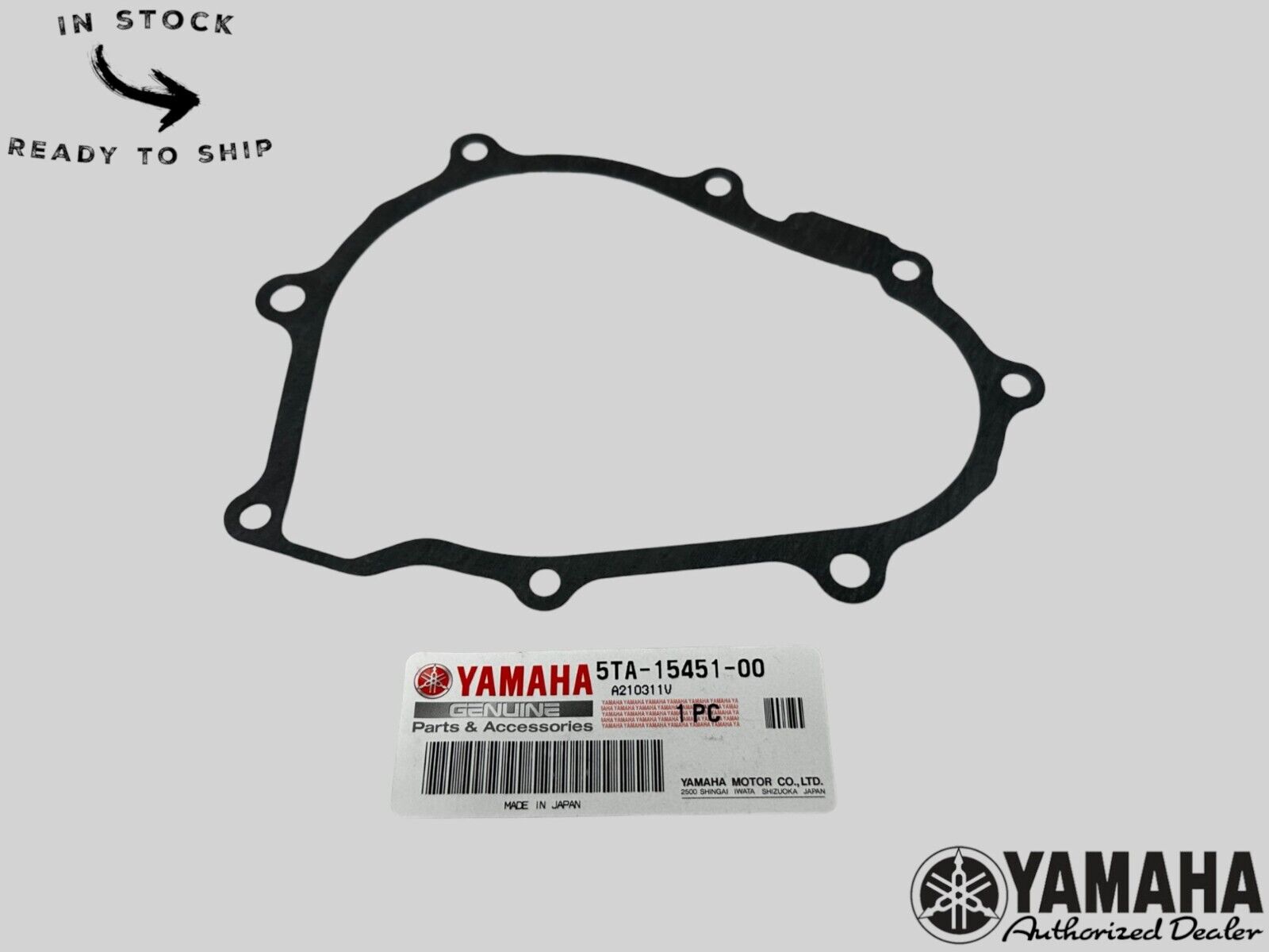 Yamaha Genuine OEM Authentic Crankcase Cover Gasket 1 5TA-15451-00-00