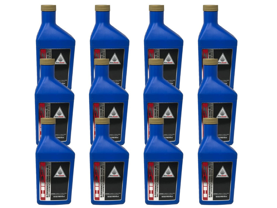 Honda Genuine OEM HP2 Synthetic 2 Stroke Oil Pint 08C35-AH21S01 - 12 Pack