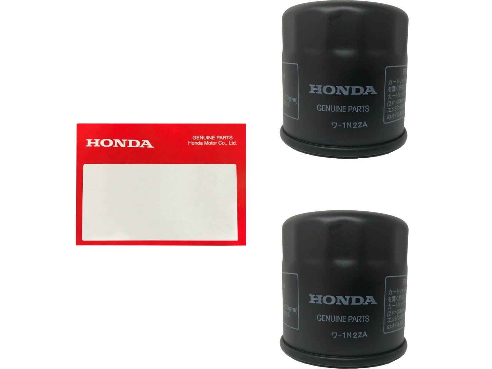 2 Pack Honda OEM Oil Filter 15410-MFJ-D02 replaces (15410-MFJ-D01)