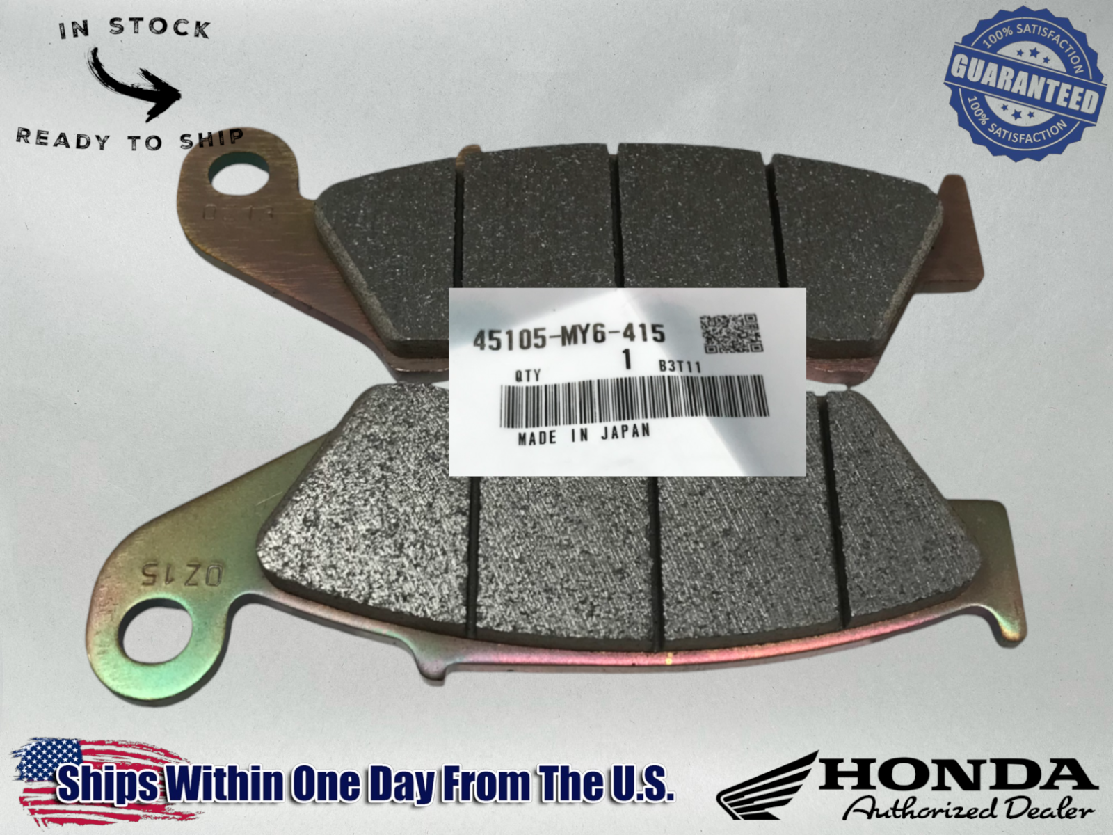 Honda 1998-2024 CRF 125 150 250 650 125 F X R Front Brake Pad 45105-MY6-415