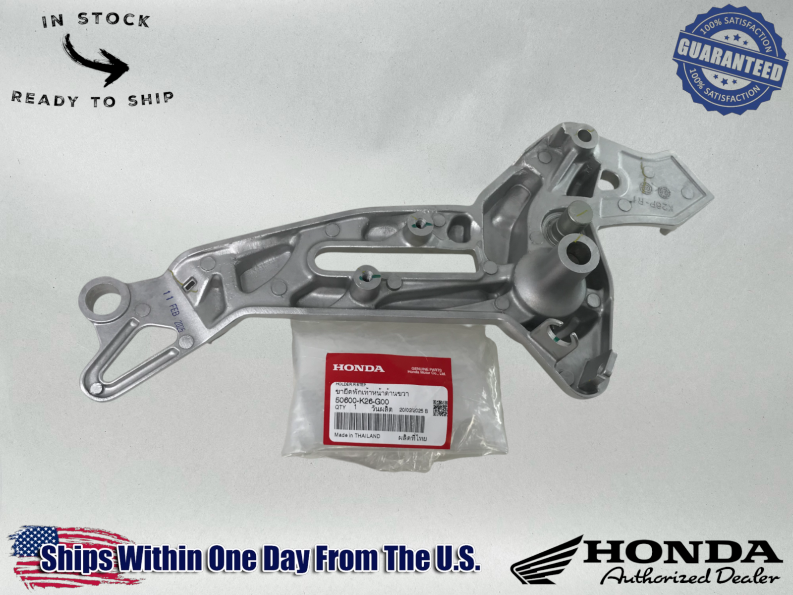 Honda Genuine OEM Authentic RIGHT FOOTPEG BRACKET 22-25 GROM 125 50600-K26-G00