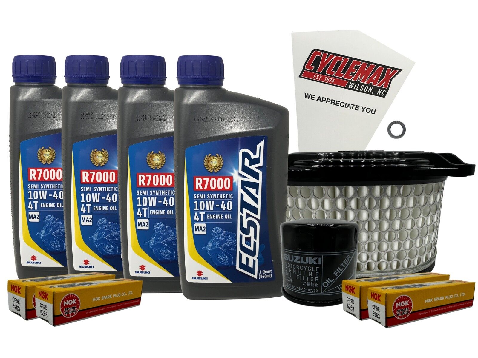 Cyclemax Semi-Syn Tune Up Kit w/ Spark Plugs fits 99-07 Suzuki GSX1300R Hayabusa