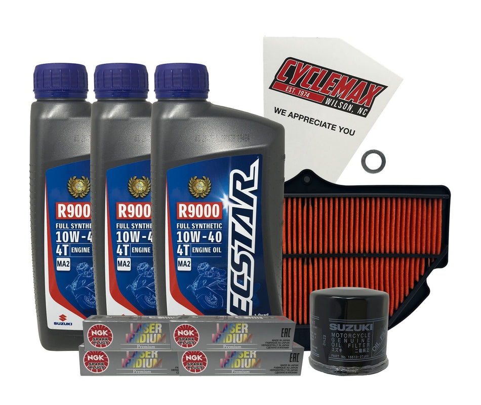 Suzuki Ecstar Full Synthetic Tune-Up Kit for 2006-2009 GSX-R600 with Spark Plugs