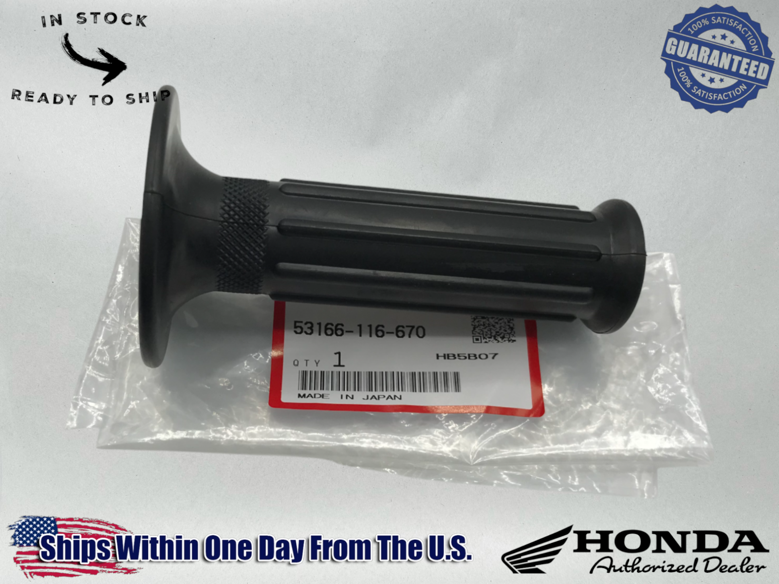 Honda Genuine OEM Authentic Honda GRIP, L. HANDLEBAR 53166-116-670