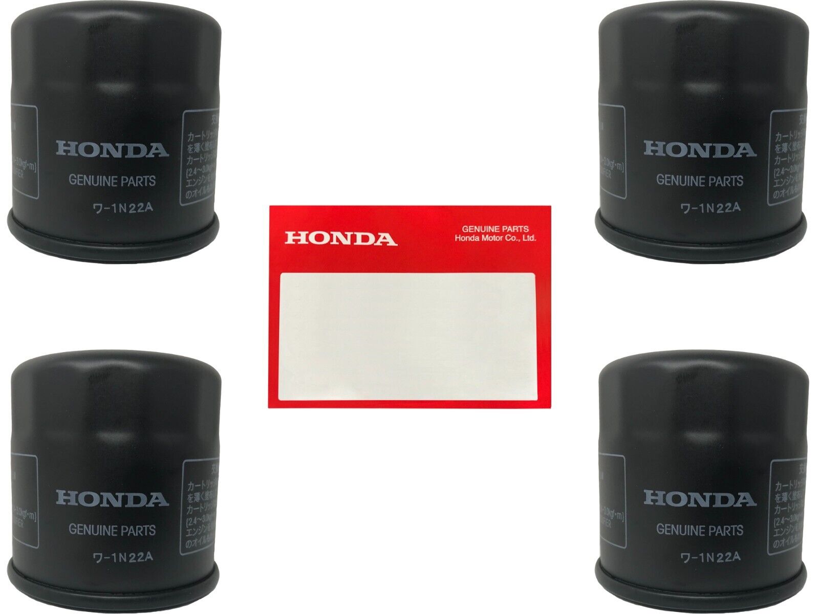 4 Pack Honda OEM Oil Filter 15410-MFJ-D02 replaces (15410-MFJ-D01)