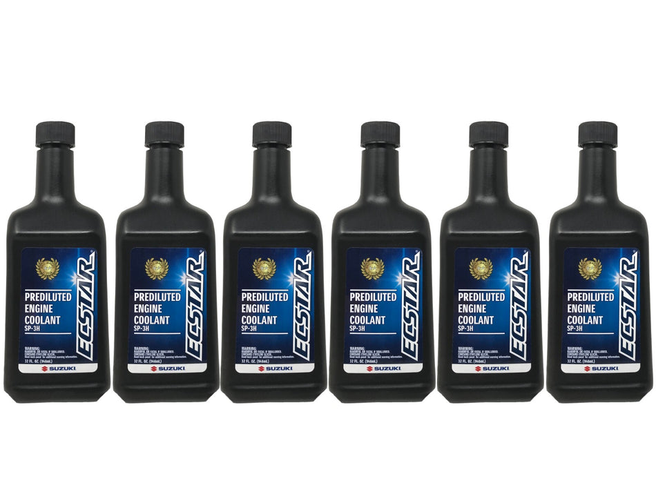 Suzuki Genuine OEM Ecstar Prediluted Engine Coolant 990A0-02E10-01Q - 6 Pack