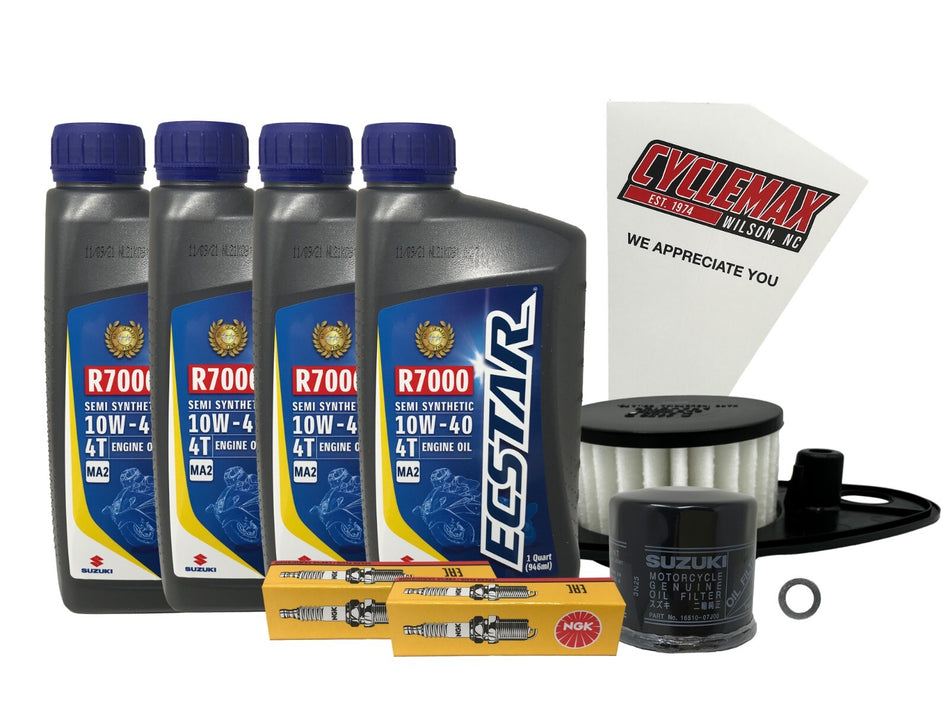 Suzuki Ecstar Semi-Synthetic Tune-Up Kit for 2002-2012 VL800 with Spark Plugs