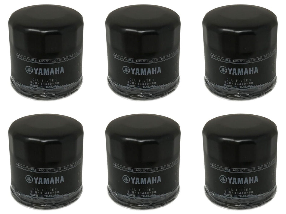 Yamaha Genuine OEM Oil Filter 5GH-13440-80-00 replaces 5GH-13440-61 - 6 Pack